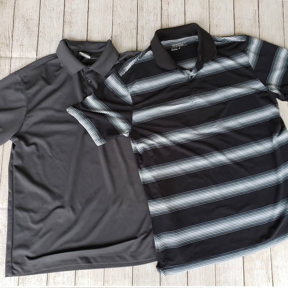 Nike Other - Lot of 2 nike golf drifit polo shirts striped Lg
